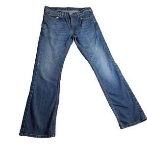 Levis 527 Jeans Mens Size 34x32 Blue Slim Fit Bootcut Denim Pants Medium Wash